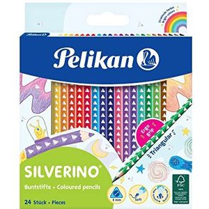 Pelikan 700665 kleurpotlood Zwart, Blauw, Bruin, Groen, Grijs, Lichtblauw, Lichtgroen, Meerkleurig, Oranje, Perzik, Roze, Paars, Rood, Violet, Wit, Geel 24 stuk(s)