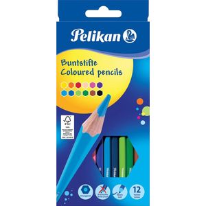 Pelikan 724005 Kleurpotloden BS6LN, standaard, 3,0 mm, 12 kleuren