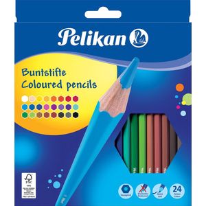 Pelikan Doos met 24 kleurpotloden, 17,5 cm, gesorteerd