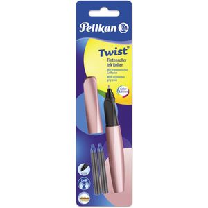 Pelikan 00806305 Twist universele rollerpen voor rechts- en linkshandigen, Rose Girly (lichtroze)