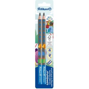 Schreiblernbleistift Combino dick B blau Blister