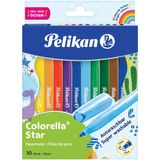 Pelikan 822299, 10 kleuren, Zwart, Blauw, Bruin, Groen, Lichtblauw, Lichtgroen, Oranje, Paars, Rood, Geel, Kogelpunt, 0,6 mm, Verschillende kleuren, 10 stuk(s)