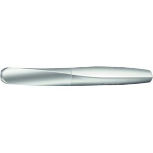 Pelikan 947101 Twist vulpen in een vouwbare doos penpunt M Voor rechts- of linkshandig, zilver