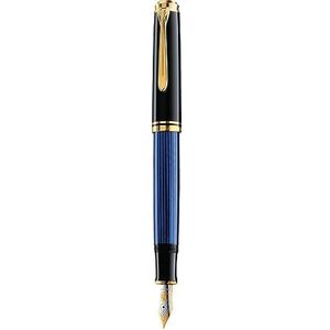 Pelikan Souverän M400 - Vulpen - Fijne penpunt - Zwart/Blauw