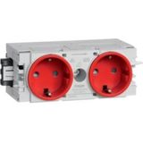 Hager - GS20003020 - Kabelgoot Insteekmodule - Verkeersrood - Halogeenvrij - 1 stuk