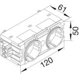 Hager - GS20003020 - Kabelgoot Insteekmodule - Verkeersrood - Halogeenvrij - 1 stuk