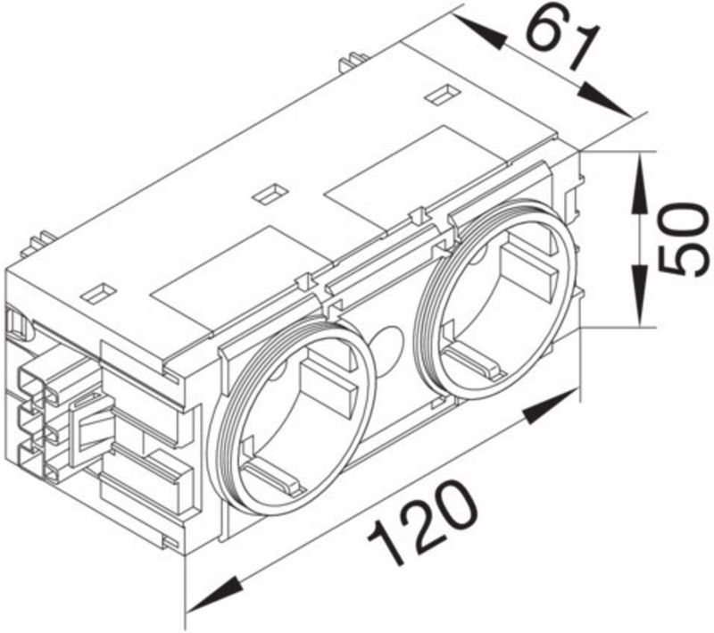Hager - GS20003020 - Kabelgoot Insteekmodule - Verkeersrood - Halogeenvrij - 1 stuk