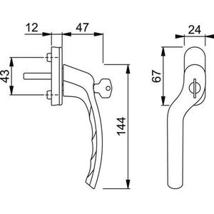 Raamkruk 530Vks/U76Z 7/50 F1 Rs 2*