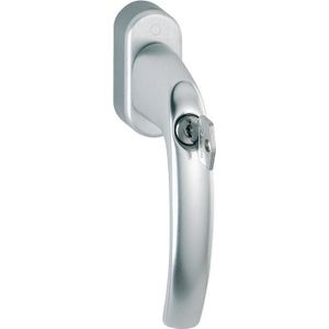 HOPPE 10763909 venstergreep Atlanta-Secustik m. Rast. 45°, VK 7 x 32-42 mm, zilver