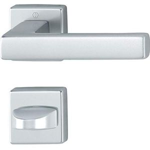 Hoppe deurkruk AUSTIN - op rozettoilet WC, aluminium zilver geanodiseerd