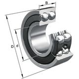 FAG 3211-BD-2Z-TVH Hoekcontactkogellager, dubbele rij Boordiameter 55 mm Buitendiameter 100 mm Toerental (max.) 4300 omw/min