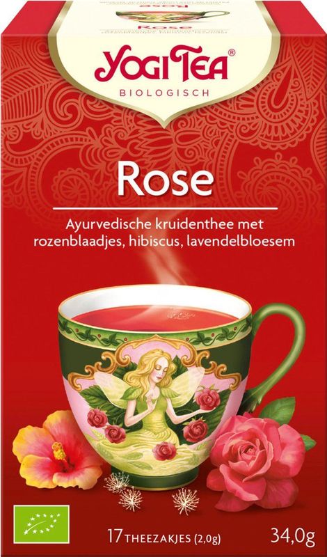 Yogi Tea - Rose Bio - Biologische Kruidenthee - Rozenbloesem - Kamille - Lavendel