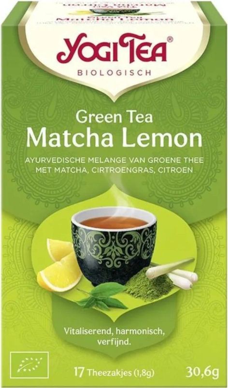 Yogi Tea - Green Tea Matcha Lemon - Pakje 17 Theezakjes - Bio