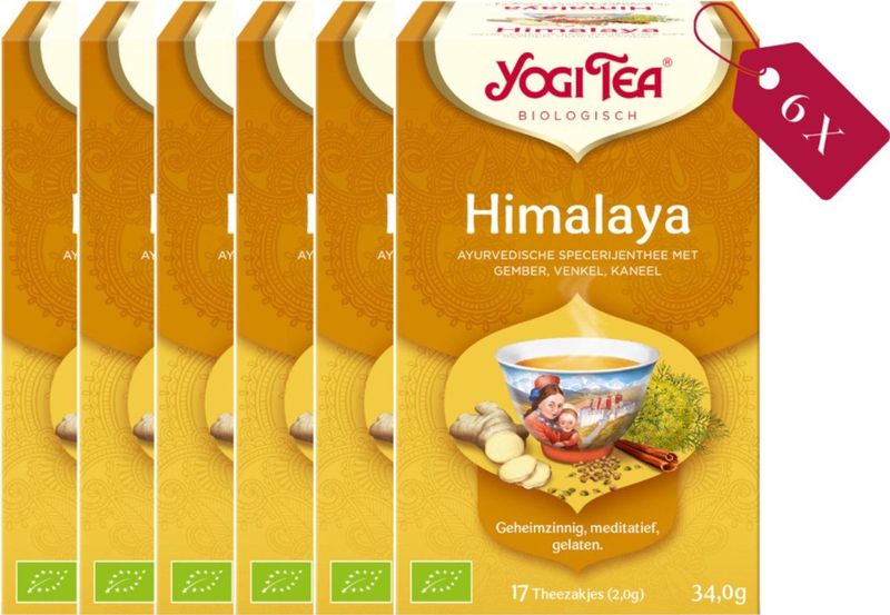 6x Yogi tea Himalaya Biologisch 17 stuks