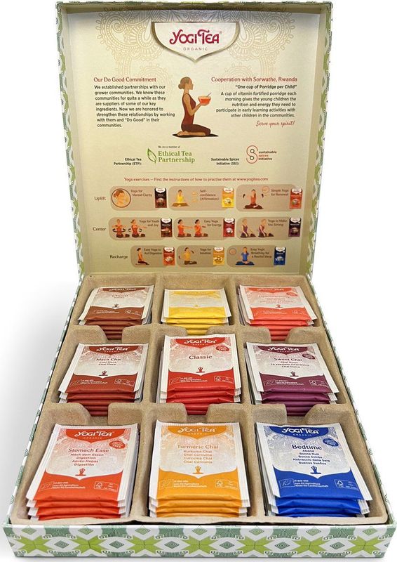 Yogi Tea Selection Box Geschenksdoos - 9x5 Stuks - 45 Theezakjes - Theedoos - Cadeau - Giftset - NL-BIO-01