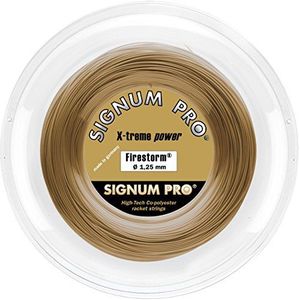 Signum Pro Firestorm tennisracket touw, 100 m x 1,20 mm, goudkleurig