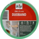 Kip Tape 210-24 Duoband – Dubbelzijdig plakband van PVC voor het aanbrengen van afdekfolie – zelfklevende beschermband voor het verven en lakken – 25 mm x 25 m