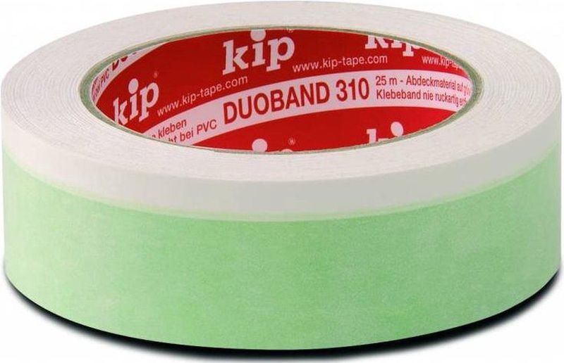 Kip - 310 Duoband - Klustape - Zwart - PVC - 25 Meter