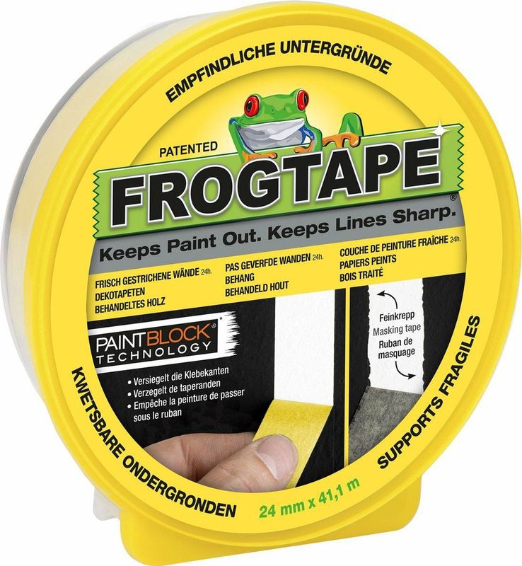 Duck Frogtape - geel - 24 mm x 41M - binnen/buiten - Afplaktape/schilderstape