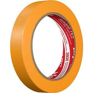 Kip Afdekband | glad | geel | lengte 50 m | breedte 18 mm | rol | 12 stuks - 3808-18 3808-18