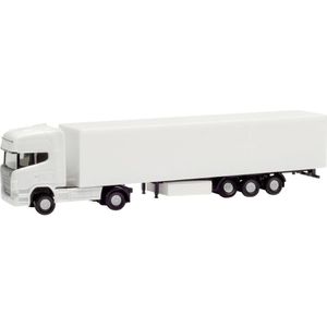 Herpa 013802 N Vrachtwagen Scania R TL trekker-opleggercombinatie met gesloten trailer - minikit