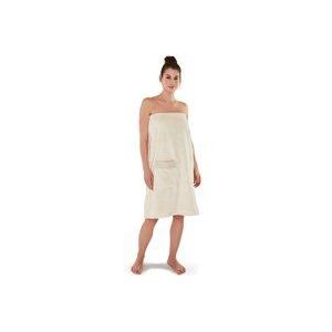 möve Wellness Sarong met chenillebiezen in maat 40/48 van 100% katoen (spinair), natuur