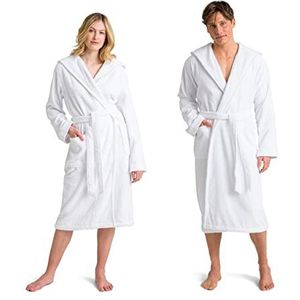 Möve Unisex - Superwuschel jas met capuchon voor volwassenen, Snow, S EU