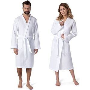 Möve Homewear kimono met wafelpatroon, maat M, 100% katoen