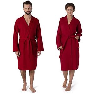 Möve Homewear Kimono, katoen, robijn, maat XXL