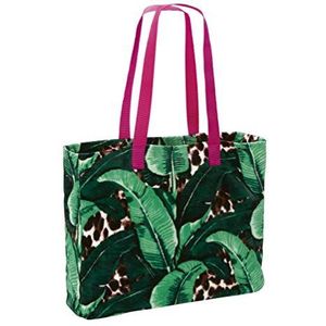 MÖVE STEFFEN SCHRAUT Beach Collection Beach Shopper Banana Leaf strandtas van 100% katoenvelours, 45 x 37 cm, meerkleurig, Meerkleurig