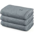 Möve Handtuch Superwuschel, Walkfrottee (Set, 3-St), Handtuch mit Bordüre, 100% Premium Cotton Baumwolle, einfarbig, weich