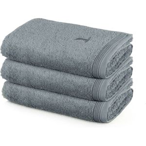 Möve Handtuch Superwuschel, Walkfrottee (Set, 3-St), Handtuch mit Bordüre, 100% Premium Cotton Baumwolle, einfarbig, weich
