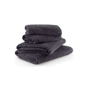 möve Superwuschel Handdoekenset, 2 douchehanddoeken 80 x 150 cm & 2 handdoeken 50 x 100 cm, Made in Germany, 100% katoen, donkergrijs