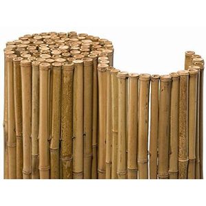 NOOR Bamboemat Deluxe 1,50 x 2,50 m, natuurlijke bamboemat met doorboorde draad voor maximale stabiliteit, bescherming tegen terras en balkon, windbescherming, 154BAMDE15X2