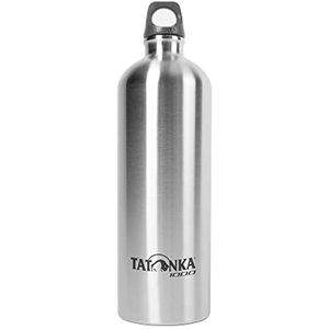 Tatonka Drinkfles van roestvrij staal, 1 liter, onbreekbare roestvrijstalen fles, vrij van schadelijke stoffen (BPA-vrij), roestvrij staal, geschikt voor levensmiddelen, vaatwasmachinebestendig,