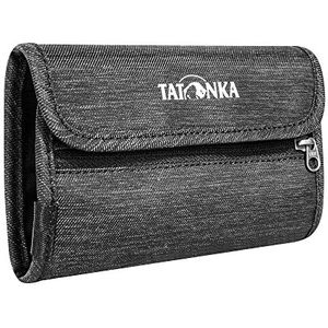 Tatonka Portemonnee ID Wallet - Klittenbandportemonnee met 3 creditcardvakken, 2 kijkvenster, bankbiljettenvak en ritsvak voor muntgeld - 14,5 x 9,5 x 1 cm - Off-Black
