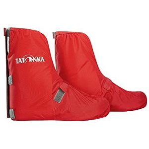 Tatonka Regenoverschoenen Velo Gaiter L (maat 43-46) - Waterdichte fiets-overschoenen met reflecterende strepen en verstelbare beenbreedte - Maat L (schoenmaat 43-46) - Dames en heren - rood