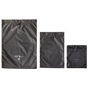 Tatonka Packbag Stuff Sack Set (3 stuks) - lichte paktassenset in drie verschillende maten - met trekkoord en koordstopper - van gerecycled materiaal (zwart)