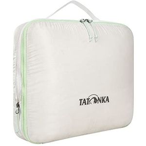 Tatonka Paktas SQZY Compression Pouch L (7 l / 10 L) - ultralichte en ruimtebesparende verpakkingskubus met ritssluiting - doorzichtig, comprimeerbaar en PFC-vrij - 29 x 25 x 10 cm (wit)