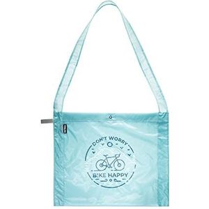 Tatonka Bike Musette L (11 liter), platte en lichte schoudertas voor fietsers, klein opvouwbaar, 11 liter volume (lichtblauw)