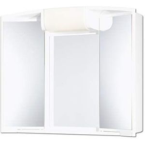 Jokey Spiegelkast Angy met legplank en met ledverlichting, 59 cm breed, kunststof spiegelkast in wit