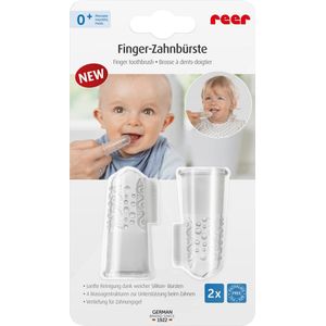 Reer - Siliconen Vinger Tandenborstel - Set van 2 - Zacht Siliconen