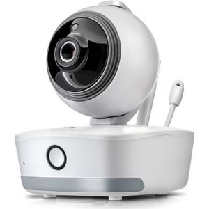 Reer, IP BabyCam Move maakt van je smartphone een videobabyfoon op afstand bestuurbaar, 330 graden rondom zichtbaar, gegevensopslag in Duitsland 80310, wit