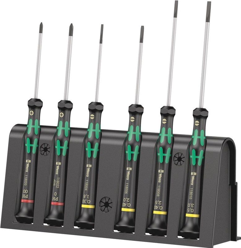 Wera - 2035/6 A - Schroevendraaierset - 6-delig - Plat, Kruiskop Phillips