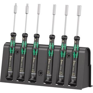 Wera - 2069/6 Elektronik- u. Feinmechanik Schraubendreher-Set 6teilig Außen-Sechskant