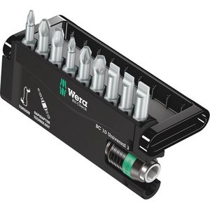 Wera 8600-9/TZ 05056375001 Bitset 10-delig Plat, Kruiskop Phillips, Kruiskop Pozidriv Torsion zone