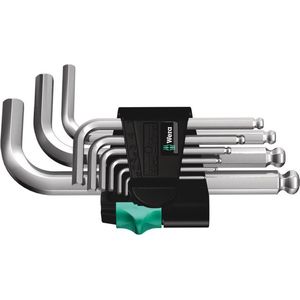 Wera - 9-delige Inbussleutelset Clip - Verchroomd - Hex-Plus