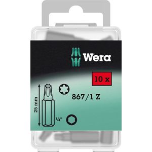 Wera 867/1 Z TORX® Bits, TX 25 x 25 mm (10 Bits pro Box) - 1 stuk(s) - 05072409001