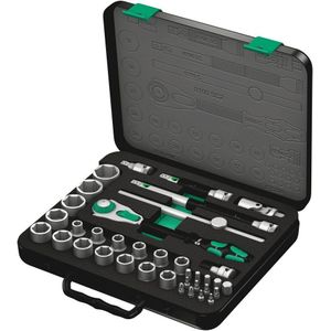 Wera - 8100 SC 2 - Ratelsleutelset - 37-delig - Metalen Koffer