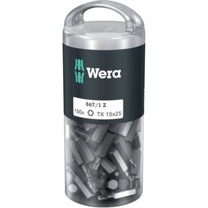 Bit 1/4" DIN3126E6,3 T15x25mm pak voor 100st. Wera